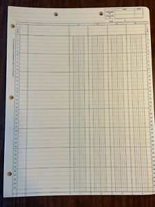 4 Column Paper Columnar Pad, 50 Sheets Accounting Bookkeeping Quill 811-4 New