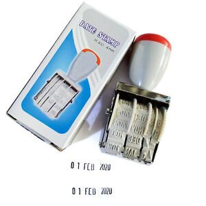 1&#034; Rubber Manual Set Date Stamp for Business Office School 2019-2031 DD-MM-YYYY
