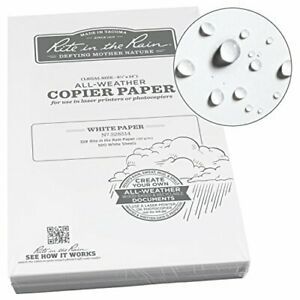 Rite In The Rain Weatherproof Laser Printer Paper Legal Paper Size 8 1/2&#034; x 1...