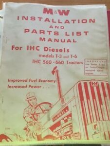 M&amp;W Gear IH International Harvester Farmall 560 Diesel Turbo Install Manual D282