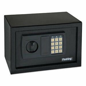 Fireking Small Personal Safe, 0.3 Cu Ft, 12.19w X 7.56d X 7.88h, Black HS1207