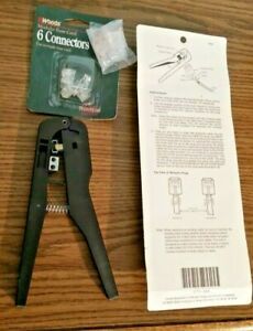 Modular Phone Plug Crimping Tool w/ Built in Wire Stripper, 15 plug  Radio Shack