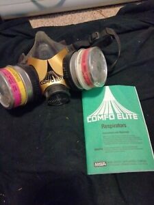 MSA Silicone Comfo Elite Half-Mask Respirator Facepiece P/N 487905 Size M