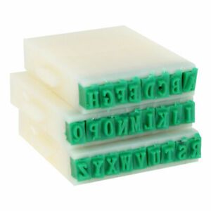 3.5mm x 2.5mm Green Rubber Head 26 Capitals Combination Stamp Set