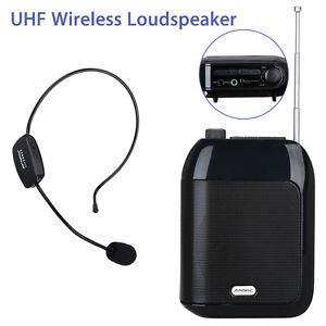T9 15W UHF Wireless Cordless Voice Amplifier Loudspeaker Mic Speaker 7.4V