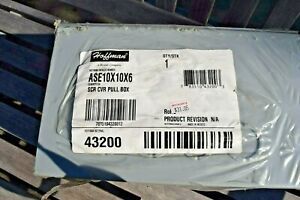 HOFFMAN Enclosure 10in x10 in x 6in  ASE10X10X6 Gray Hinged Pull Box  New  OS