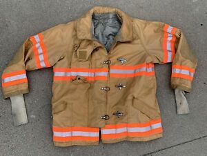 Vintage Securitex Firefighter Fort Hood Heavy Jacket Size 50 Regular With Liner