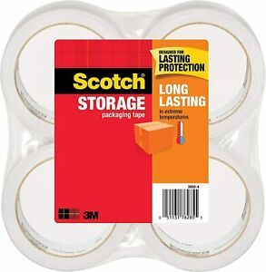 Scotch 3650-4 Long Lasting Storage Packaging Tape, 1.88 Inches x 54.6 Yards, ...
