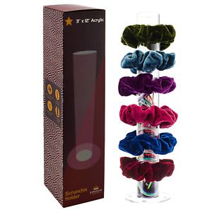 Kingdom Decor Acrylic Scrunchie Holder Stand, Hair Ties Organizer and Friendship