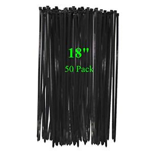 Long Wide 18 Inch Nylon Zip Cable Ties-Large 120LB Tensile Strength-Heavy Duty -
