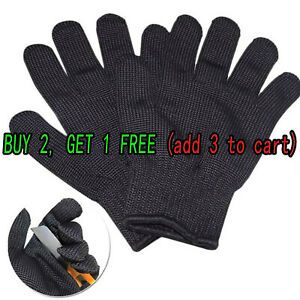 Cut-Proof Breathable Butcher Gloves Stab-Resistant Metal Mesh Work Safe Adults&#039;