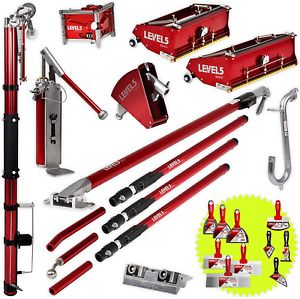 Full Drywall Taping And Finishing Set - Level 5 | Automatic Taper, 10”/12&#034; Fla
