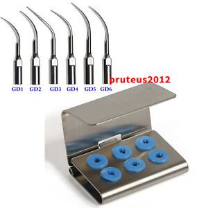 Dental Scaler Tip Holder/6 Scaler Tips Tip fit DTE SATELEC Piezo Scaler