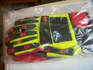 Ringer 247 series mechanic gloves - medium - yellow, red and black
