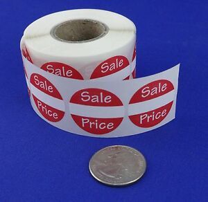 500 Self-Adhesive Sales Price Labels 1&#034; Stickers / Tags Retail Store Supplies