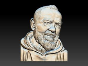 St. Padre Pio barrel STL file - Model for CNC Router Machine