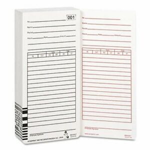 Time Card for Es1000 Electronic Payroll Recorder, 100 Time Cards (ACP099111000)