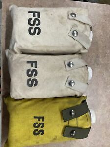 lot of 6 FSS Water Canteens Canvas Bag &amp; PLASTIC BOTTLES Wildland Forest Service