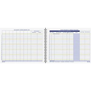 Adams Check Payment and Deposit Register, 8-1/2&#034; x 11&#034;, 44 Pages AFR60, White