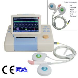 7&#034; Color 3 Parameters FHR TOCO Movement Maternal/Fetus Monitor Fetal Monitor A+