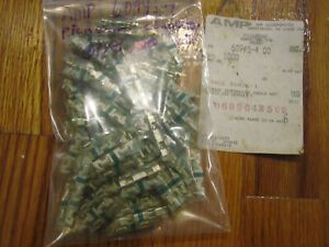 Lot of 10 Bags of 100, (1000 total)  AMP picabond GREEN connectors 60945-4