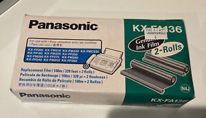 Panasonic KX-FA136 Genuine Fax Ink Film 2 Roll Pack Replacement New Sealed