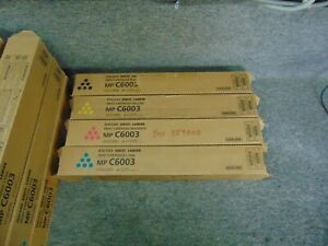 841849 Black 841850 Yellow 841851 Magenta 841852 Cyan New Ricoh Toners MP C6003