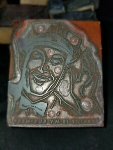 SHELL GASOLINE GAS wood  metal print printing block SERVICE IS MY BUSINESS