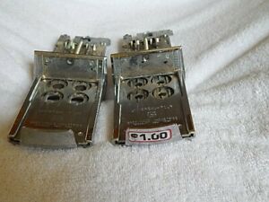 2 used Greenwald Industries Horizontal Four Coin Chute USED. set for 4 quarters.
