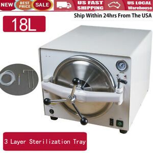 18L 900W Dental Lab Autoclave Steam Sterilizer Medical Sterilization Equipment A