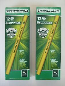 NEW Ticonderoga BEGINNERS Premium Wood #2 Pencils -- 24 PENCILS #13880