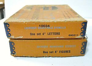 Vintage Reese&#039;s Brass Stencils 4&#034; Full Alphabet,10 Numbers, &amp; Extras