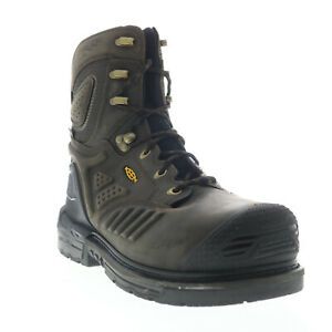 Keen Philadelphia 8&#034; 1022112 Mens Brown Wide Leather Lace Up Work Boots 10.5