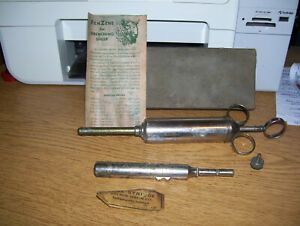 OLD ANCHOR SERUM COMPANY SYRINGE TOOLS FOR SHEEP AND HOGS WITH ORIGINAL BOX