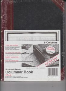 Boorum &amp; Pease  Columnar Book Six Column 150 Pages, 10 3/8&#034; x 8 1/8&#034;-(21-150-6)