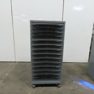 Lista 14 Drawer Industrial Parts Tool Storage Shop Cabinet 28-1/4&#034;x28&#034;x59-1/2&#034;