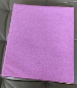avery 1 inch 3 ring binder pink/purple glitter