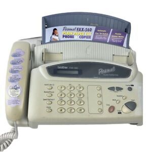 Vintage Brother FAX-560 Personal Plain Paper Fax Machine, Phone, and Copier