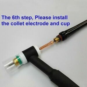 8pcs Kit For WP-17/18/26 TIG Welding-Torch Stubby Gas Lens #12 Heat Glass Cup