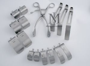 Modified Klbel Retractor Set, with 3 middle blades + 12 Klbel blades