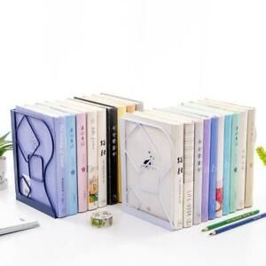 Retractable Book Support Stand Telescopic Metal Bookend Shelf Bookrack Organizer