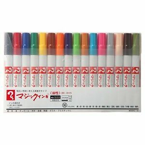 Teranishi Chemical permanent marker magic ink No.500 M500C-16 16-color set