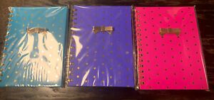3 Divoga Bow 6&#034; x 8&#034; College-Ruled 96-Sheet Hardcover Notebooks  Multi Color
