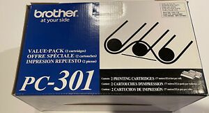 Brother 2 Pack PC-301 FAX Printing Cartridges Black NIB 750 770 775 870MC 885MC