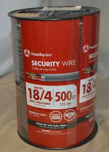 Southwire Security Cable 500ft 18/4 Grey Stranded CMR CL3R Shielded Wire
