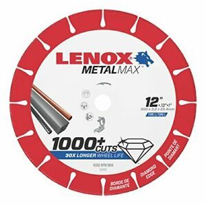 LENOX Tools METALMAX Cut Off Wheel Diamond Edge 12-Inch x 1-Inch 1972927