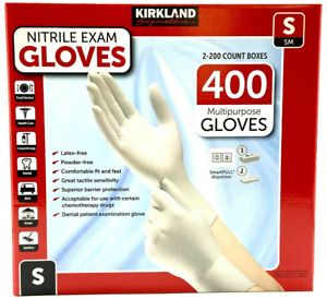 Kirkland Signature Nitrile Exam Powder-Free Exam Gloves - Small - 400 Count
