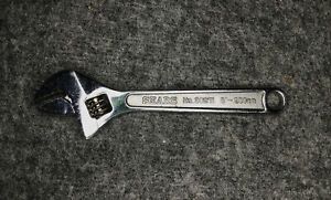 Vintage Sears 8&#034;-200mm Adjustable Crescent Wrench No. 30871 Made in Japan