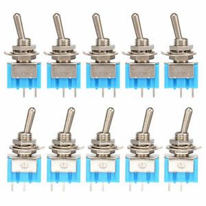 10x Toggle Switch MTS-101 2 Pin Car Dash Boat SPST ON-OFF 2-Position 125V / 6A