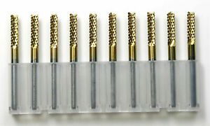 10x 0.5~3.175mm TiAN coating CNC PCB router Bits Drill milling cutters 1/8 Shank